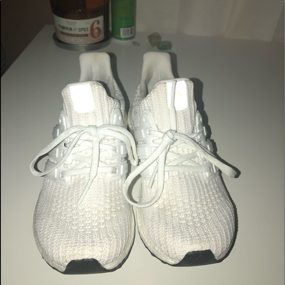 White adidas ultra boosts